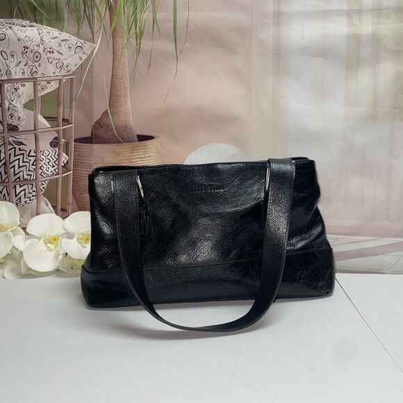 Chic Black Leather Liner Bella Shoulder Bag - Picture 5 of 13
